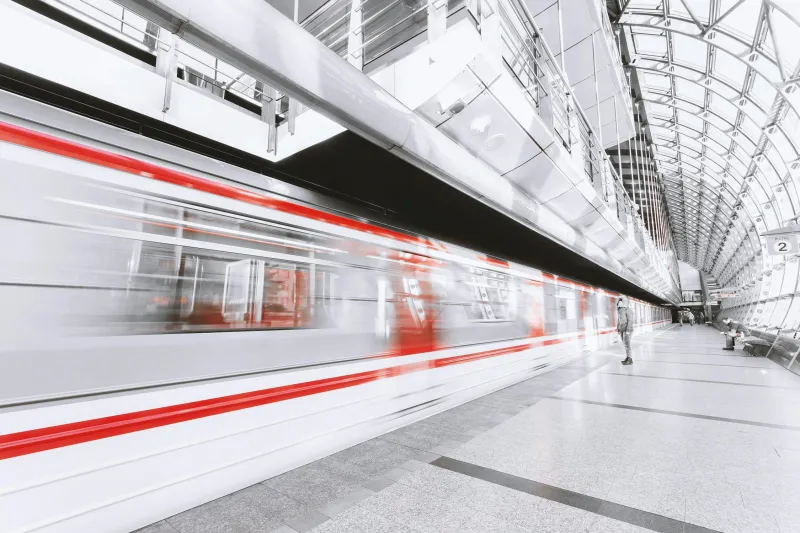 Fast moving train