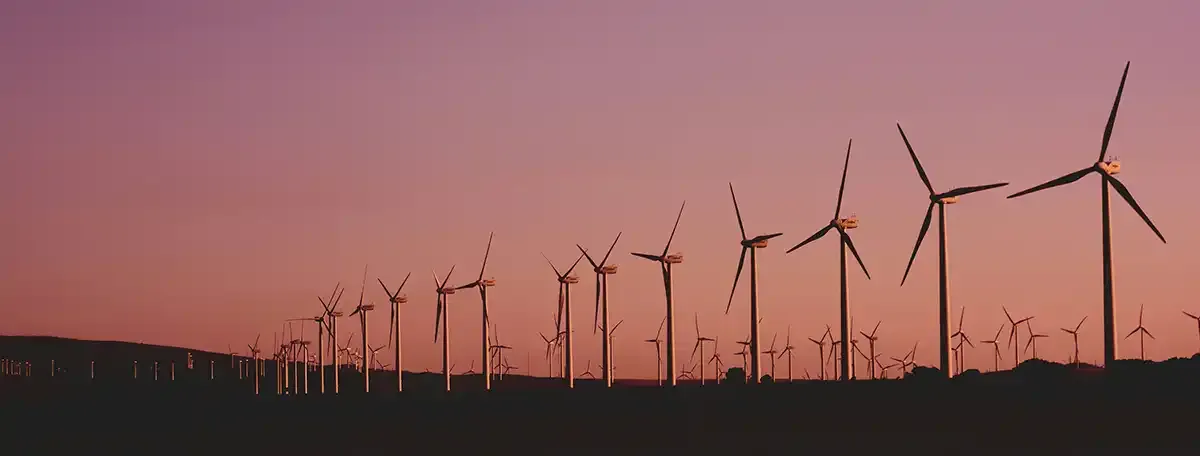 Wind turbines in the landscape