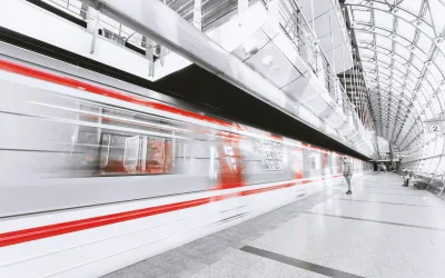 Fast moving train